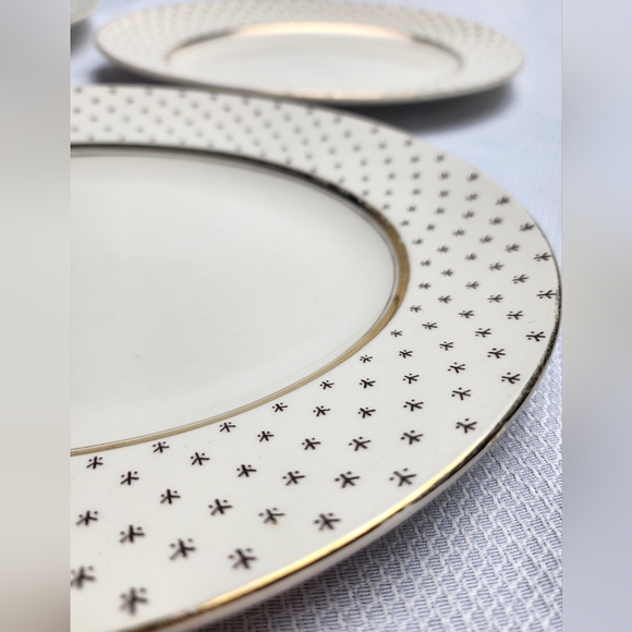 John Maddock & Sons set of 3 Platters Gold/Cream Ivory Ware England - Picture 3 of 13